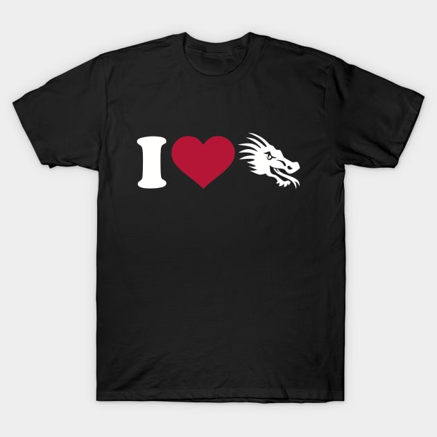 I love Dragon T-Shirt by Designzz